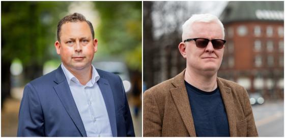 F.v. Sverre Bromander og Dag Idar Tryggestad (Foto: Juristforbundet/Journalistlaget)